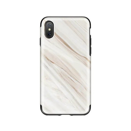 ROCK Origin Series iPhone X tok White Marble mintával - 1