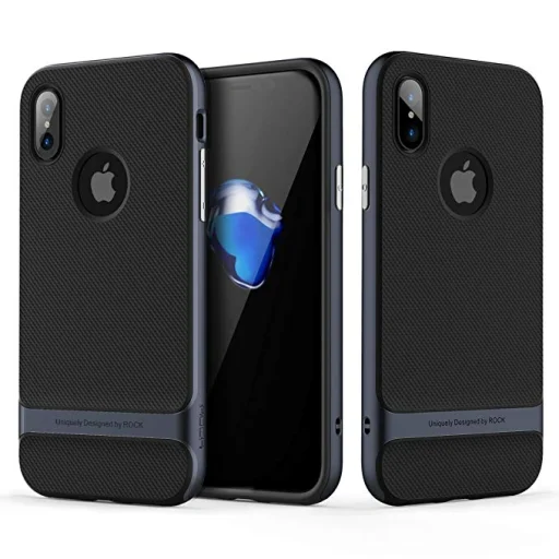 ROCK Royce Series iPhone X tok sötét kék színben - 1