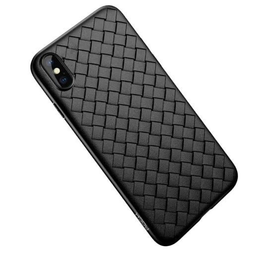ROCK Ultra thin weaving iPhone X tok fekete színben - 1