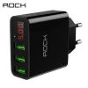 ROCK T14 hálózati, fali USB töltő adapter digitális kijelzővel  3 USB porttal fekete thumbnail