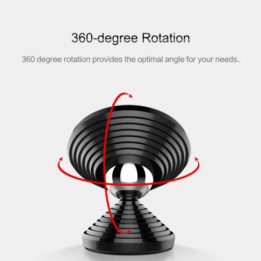 ROCK Univerzális műszerfalra rögzíthető mágneses telefontartó piros színben - 5