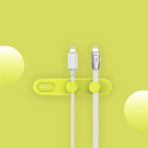 ROCK M2 mágneses kábel rendező zöld színben - 1