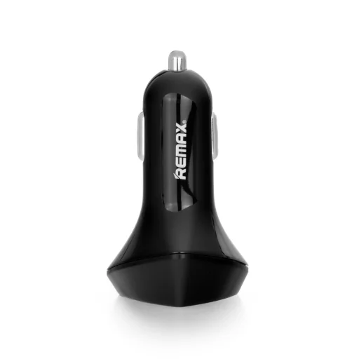 Remax Aliens autós szivargyújtó mobiltelefon gyors töltő fekete színben 4.2A - 3
