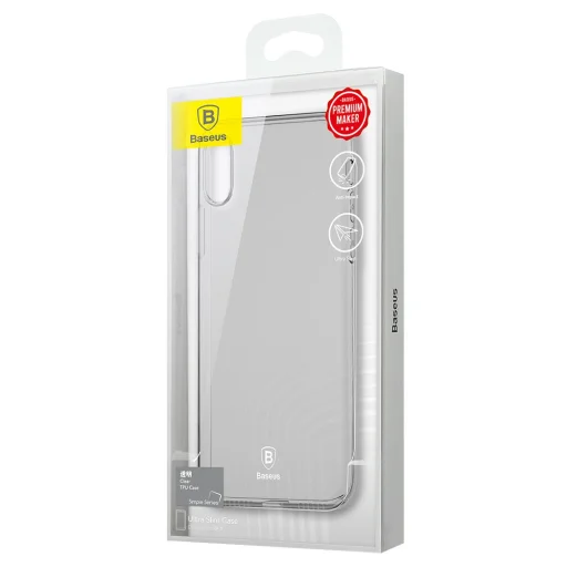 Baseus Simple Series teljesen áttetsző gél TPU iPhone X/XS tok - 11