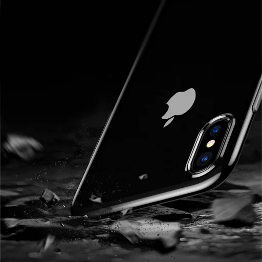 Baseus Simple Series teljesen áttetsző gél TPU iPhone X/XS tok - 7