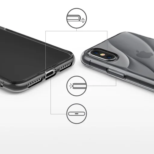 Ringke Flow áttetsző tok iPhone X rózsaszín - 4