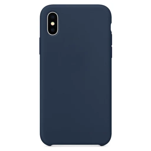 Szilikonos Puha Rugalmas tok iPhone X sötétkék - 5