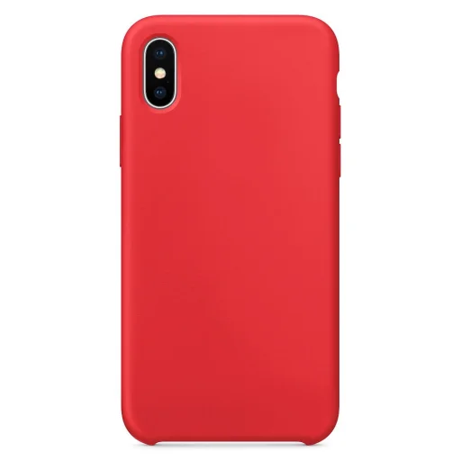 Szilikon tok iPhone X/XS piros színben - 1