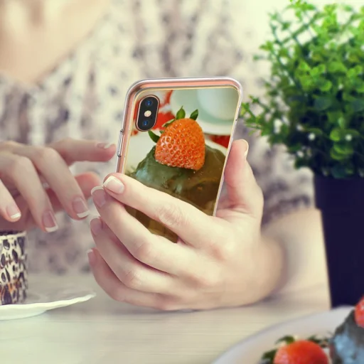 Ringke selfie tükrös tok iPhone X ezüst színben - 4