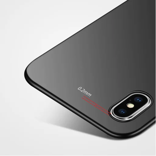MSVII Simple ultra vékony PC tok iPhone X fekete színben - 5