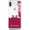 Karl Lagerfeld gél tok folyékony flitteres mintával iPhone X/XS piros színben  thumbnail