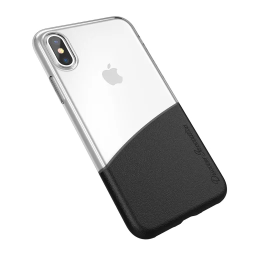 Nillkin Half tok Dupla színnel és anyaggal PC + TPU borítással iPhone X fekete - 4