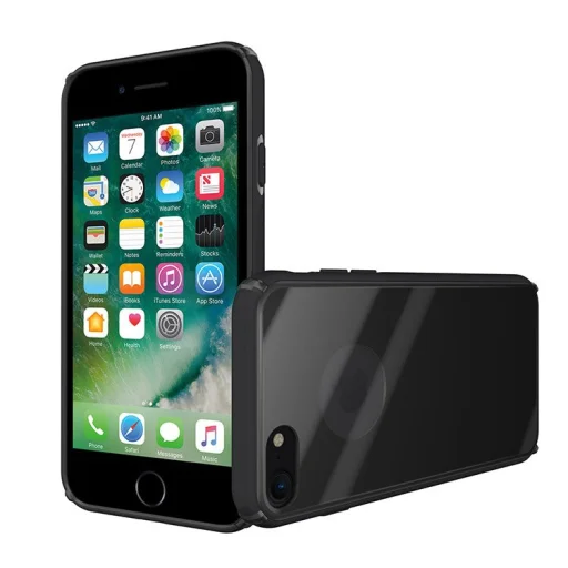 Tartós tok edzett üveg hátlappal iPhone 7/8 fekete - 5