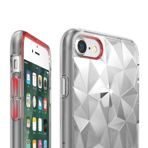 Ringke Air ultravékony tok iPhone 7/8 3D flitteres prizma mintázattal rose gold - 4