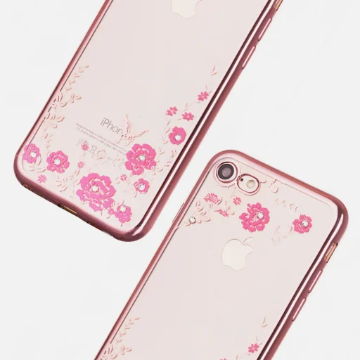 Bloomy TPU tok virág mintával iPhone 7/8 rózsaszín - 6