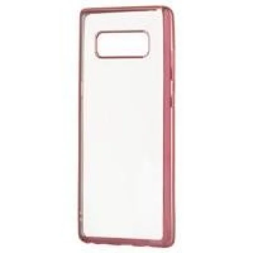 Áttetsző vékony tok metál színű csillogó kerettel Huawei P20 Lite pink - 1