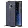 Litchi mintázatú flexibilis TPU tok Samsung S9 G960 kék színben thumbnail