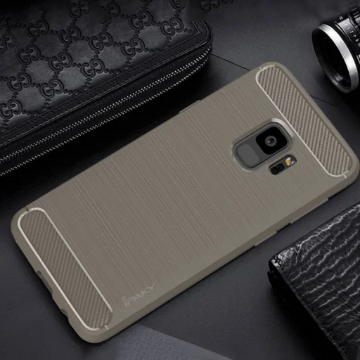 IPAKY szénszál mintájú TPU tok Samsung S9 G960 szürke színben - 2