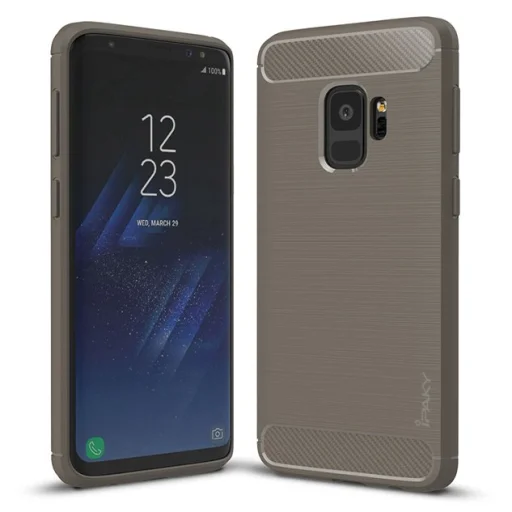 IPAKY szénszál mintájú TPU tok Samsung S9 G960 szürke színben - 1