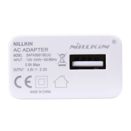 Nillkin AC hálózati, fali USB töltő adapter EU 5V 2A fehér - 5