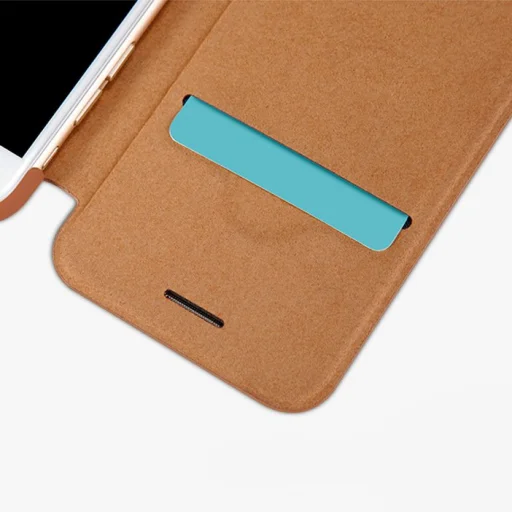 Nillkin Qin eredeti bőr borítású fliptok iPhone 7/8 barna - 8