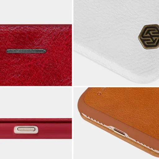 Nillkin Qin eredeti bőr borítású fliptok iPhone 7/8 barna - 10