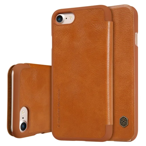 Nillkin Qin eredeti bőr borítású fliptok iPhone 7/8 barna - 1