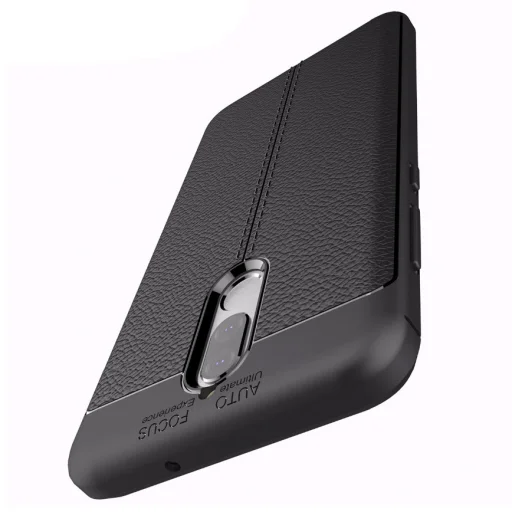 Litchi mintázatú flexibilis TPU tok Huawei Mate 10 Lite fekete - 5