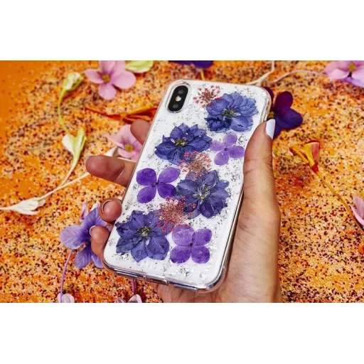 PURO Glam Hippie virágmintás tok iPhone XR ibolya - 3