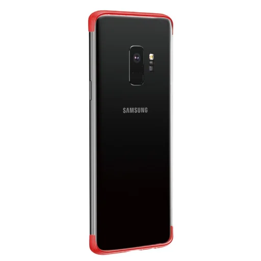Baseus Armor áttetsző TPU tok Samsung S9 G960 piros színű kerettel - 5