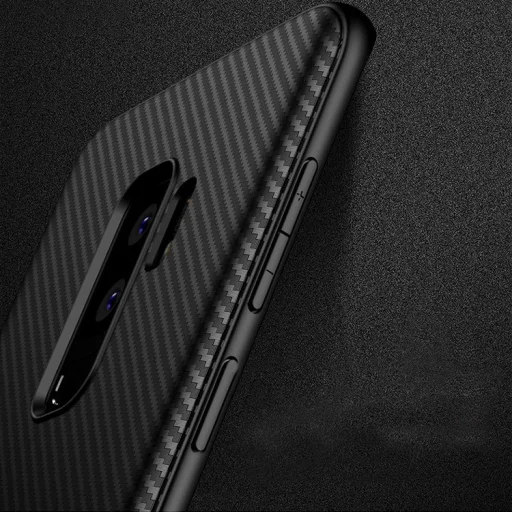 iPaky Carbon Fiber flexibilis TPU tok Samsung S9 Plus fekete - 6