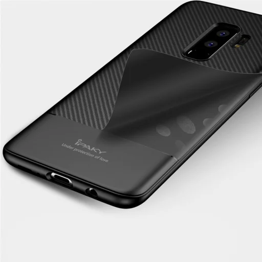 iPaky Carbon Fiber flexibilis TPU tok Samsung S9 Plus kék - 2