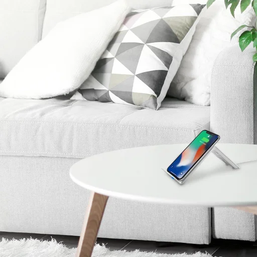 Spigen F303W vezeték nélküli gyorstöltő állvány fehér színben (000CH22589) - 4