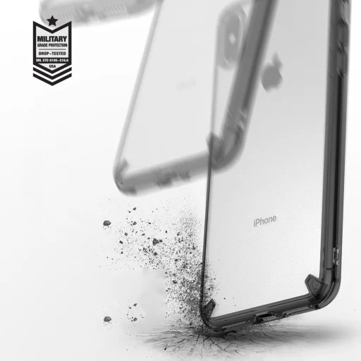 iPhone XS MAX Ringke Fusion PC tok TPU kerettel fekete kerettel - 2