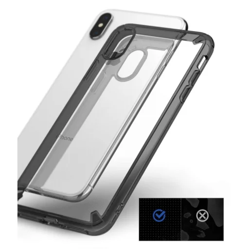 iPhone XS MAX Ringke Fusion PC tok TPU kerettel fekete kerettel - 4