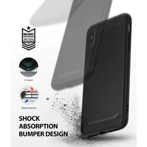 iPhone XS MAX Ringke Onyx fokozott védelmet nyújtó tok fekte színben - 6