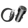 Baseus univerzális autós szivargyújtós töltő 2 USB aljzattal fekete színben thumbnail