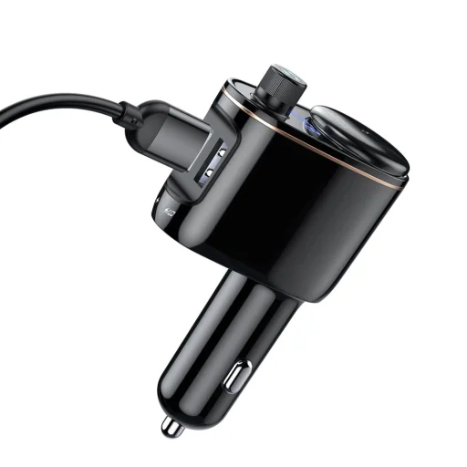 Baseus Locomotive Bluetooth FM Transmitter és autós töltő 2 USB aljzattal (CCALL-RH01) MP3 - 4