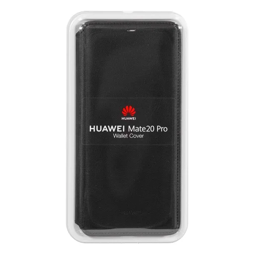 Huawei gyári fliptok kártyatartóval Huawei Mate 20 Pro fekete színben - 2