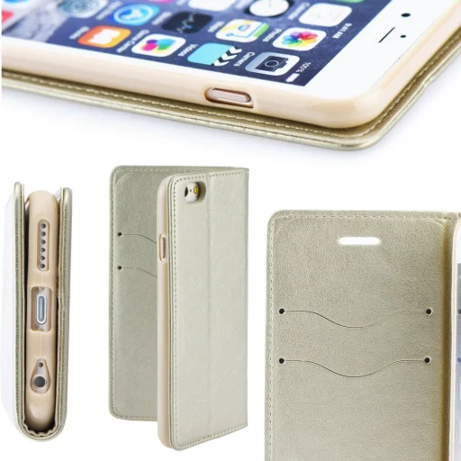 Mágneses fliptok Huawei Mate 20 Lite arany színben - 6