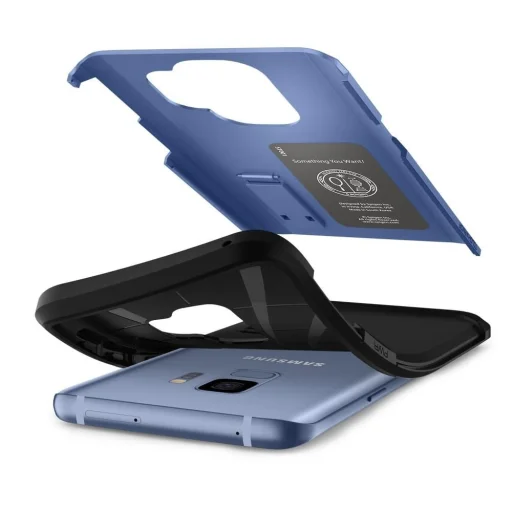 Spigen Tough Armor tok kihajtható támasszal Samsung S9 G960 korall kék színben - 9