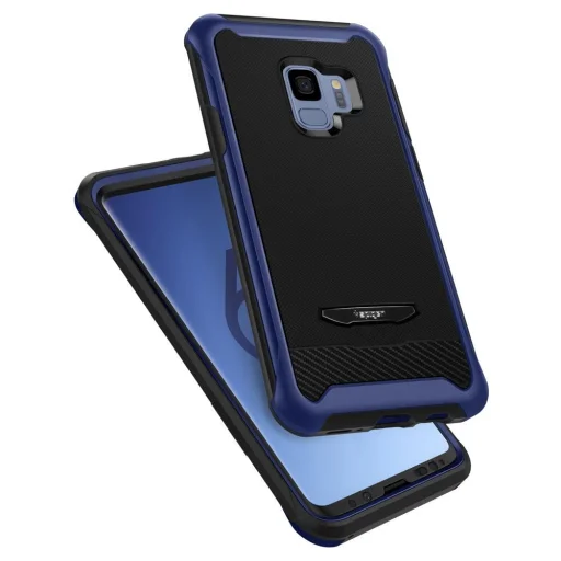 Spigen Reventon 360 fokozott védelmet nyújtó tok + kijelzővédő üvegfólia Samsung S9 G960 kék színben - 6
