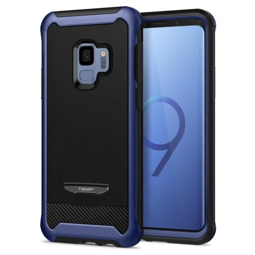 Spigen Reventon 360 fokozott védelmet nyújtó tok + kijelzővédő üvegfólia Samsung S9 G960 kék színben - 3