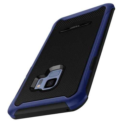 Spigen Reventon 360 fokozott védelmet nyújtó tok + kijelzővédő üvegfólia Samsung S9 G960 kék színben - 5