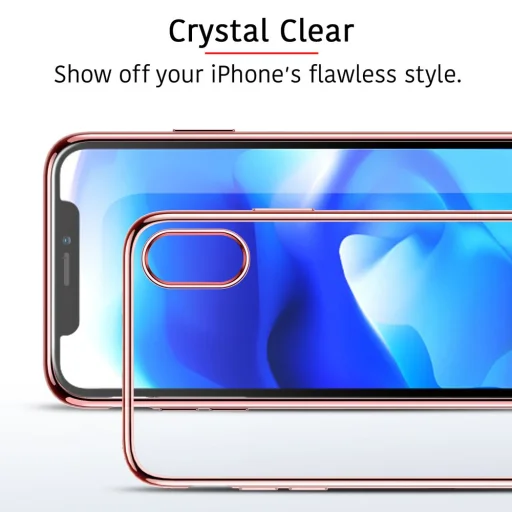 ESR Essential áttetsző tok iPhone XR rose gold színű kerettel - 5