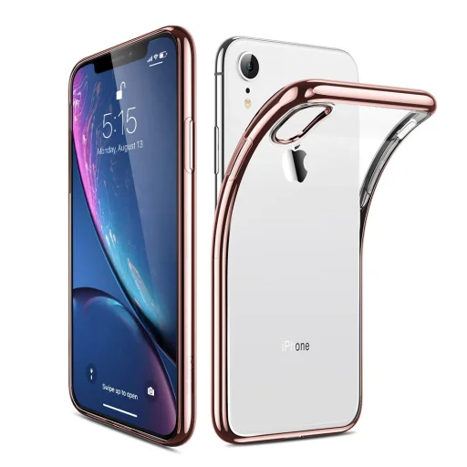 ESR Essential áttetsző tok iPhone XR rose gold színű kerettel - 1