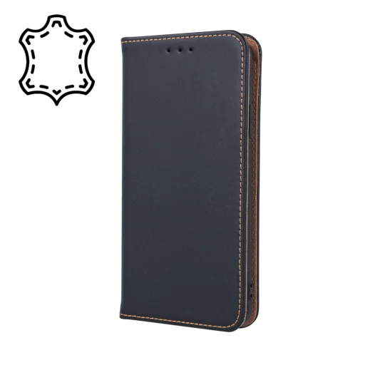 Genuine Leather Fliptok Samsung Galaxy A15 4G / A15 5G fekete - 1