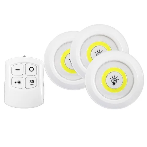 COB 3x Lámpa szett 1W + Távirányító - 2