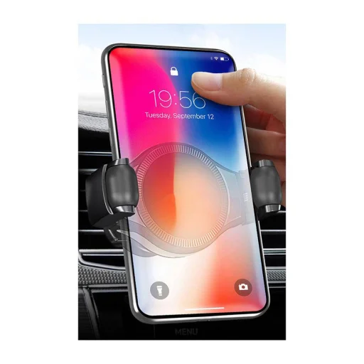 Extreme Type.09W autótartó vezeték nélküli töltéssel szellőzőre fekete - 6