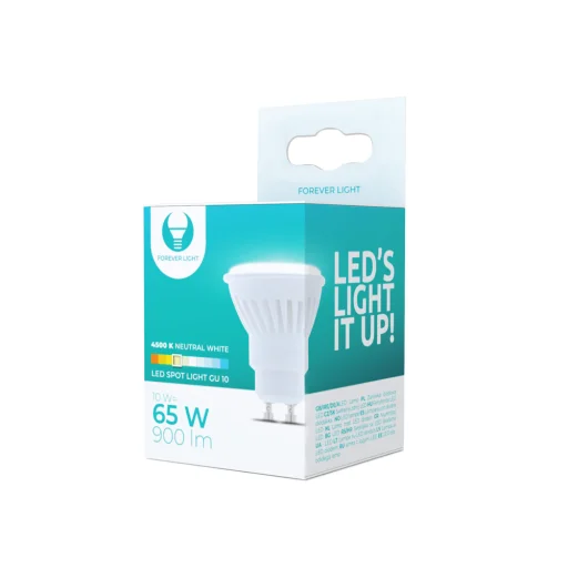Forever Light GU10 10W 230V 4500K 900ml kerámia - 1